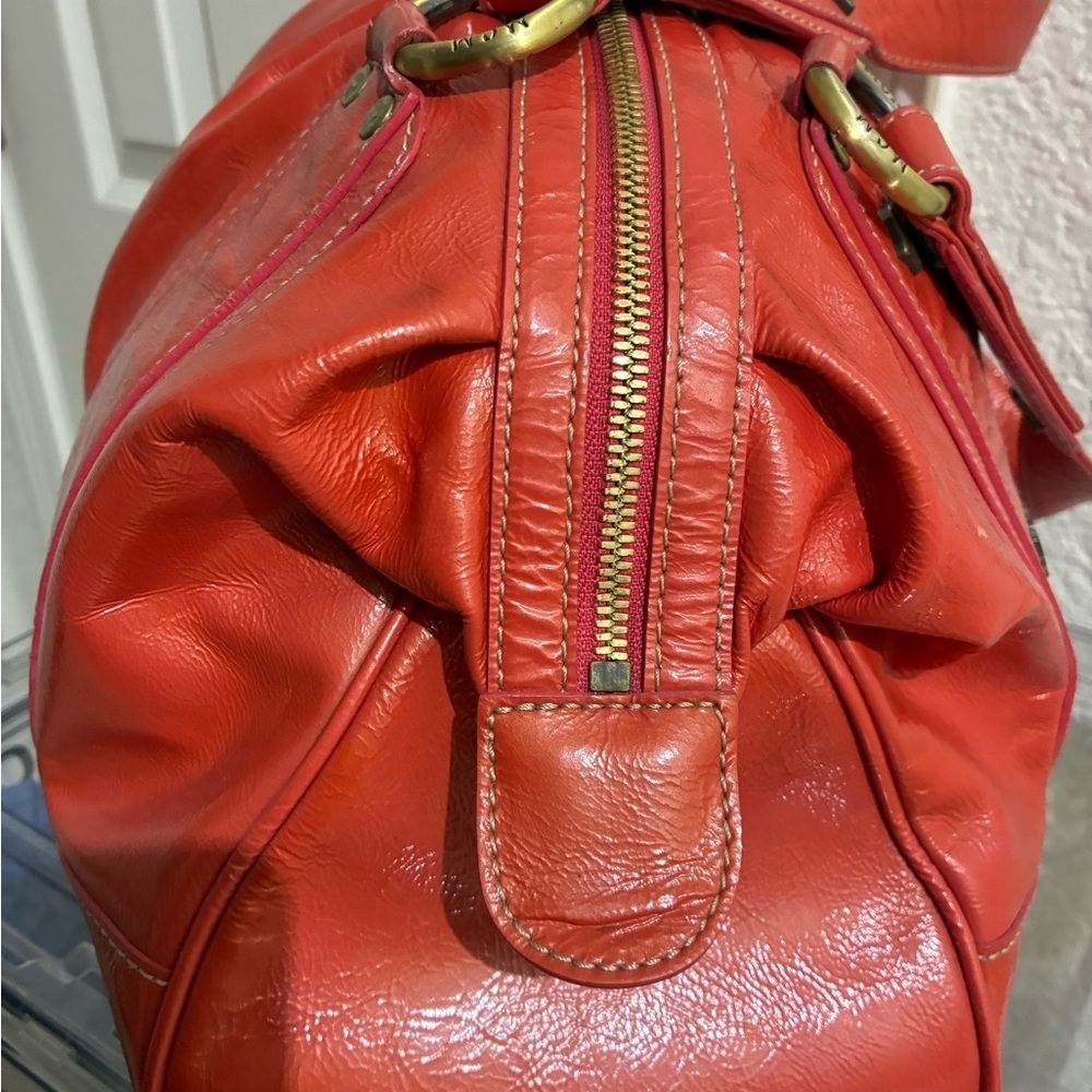 MCM Orange Leather Shoulder Bag - Picture 6 of 10